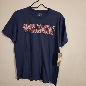 47 New York Rangers Blue Short Sleeve Tee Hockey NHL Mens Medium